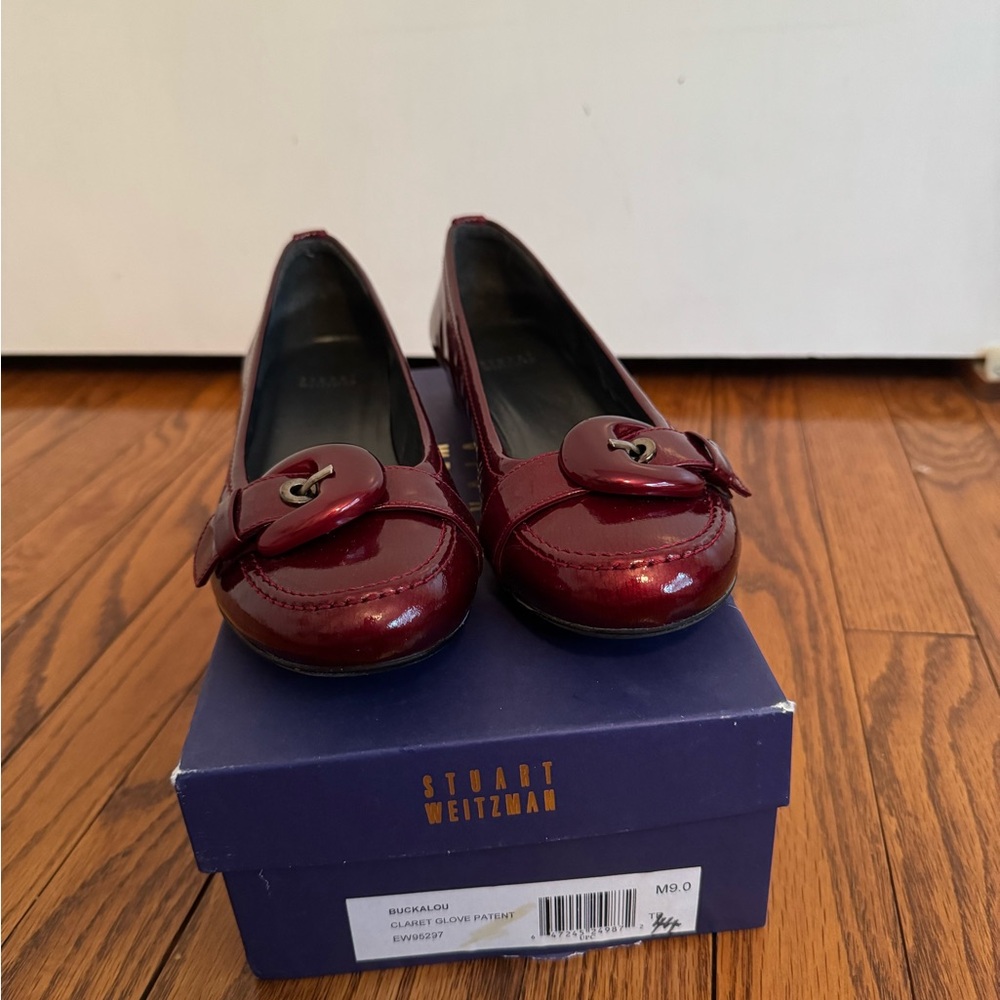 Stuart Weitzman Deep Red Flats